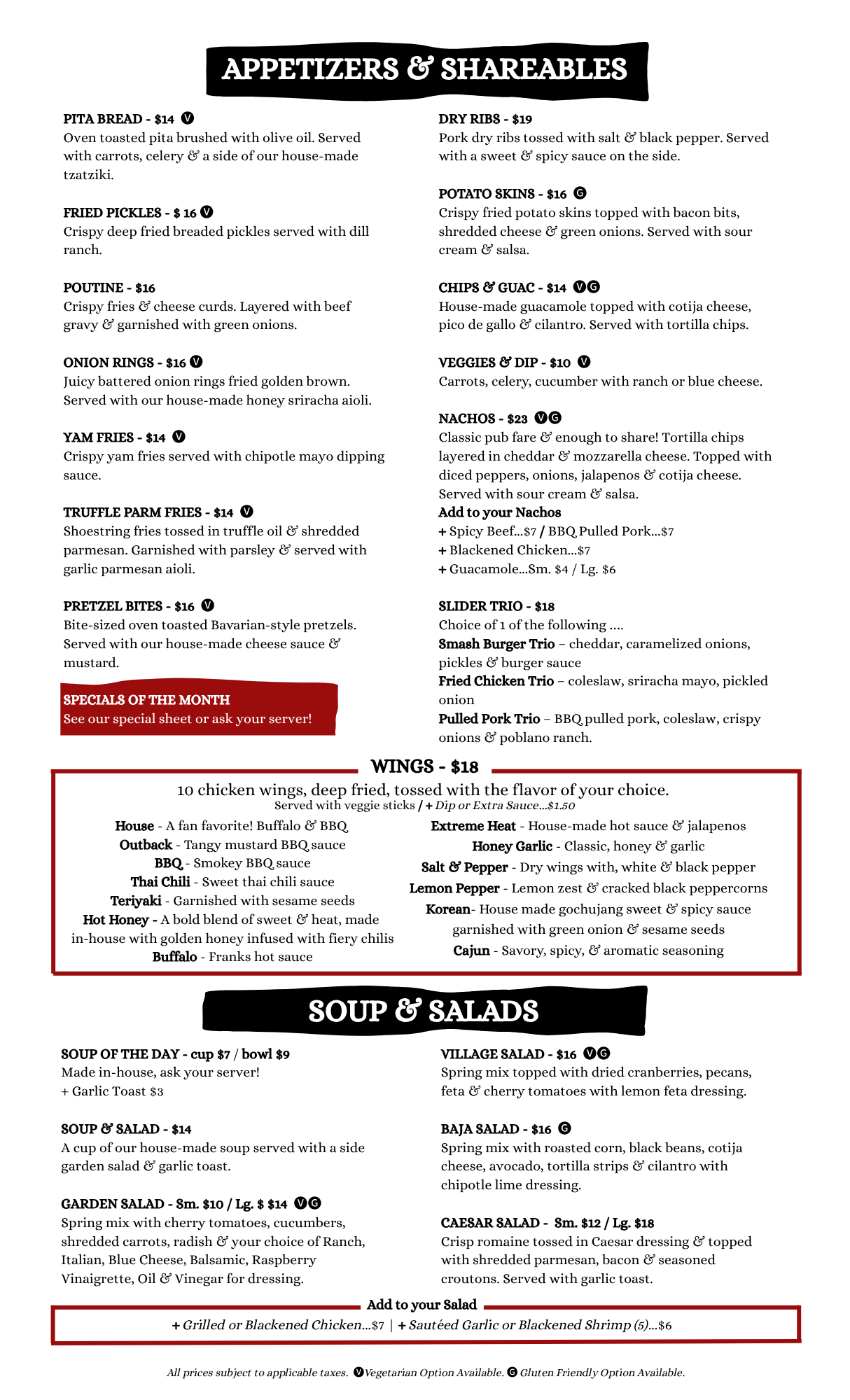 Food Menu 2025
