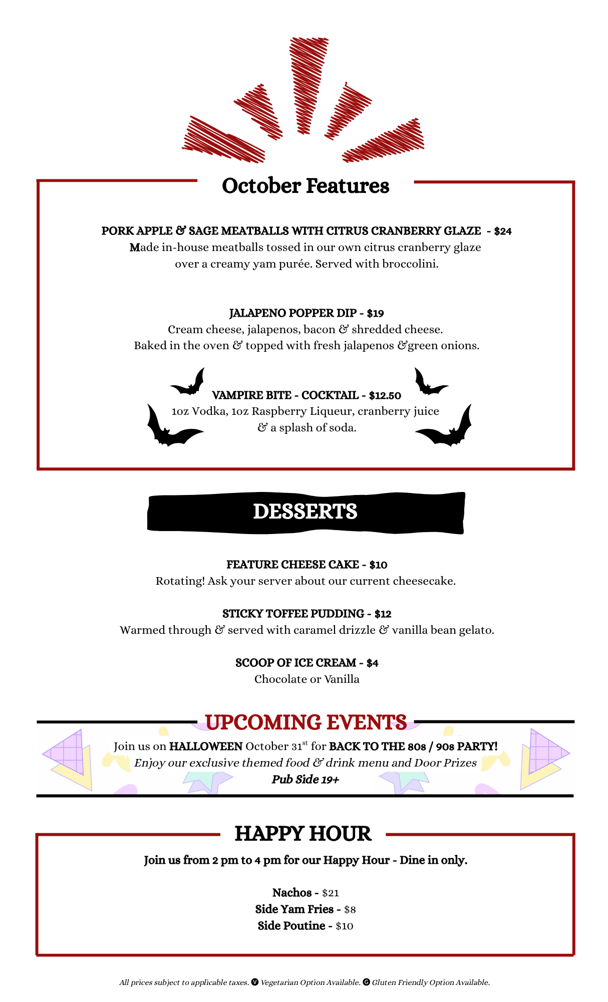 Food Menu 2025